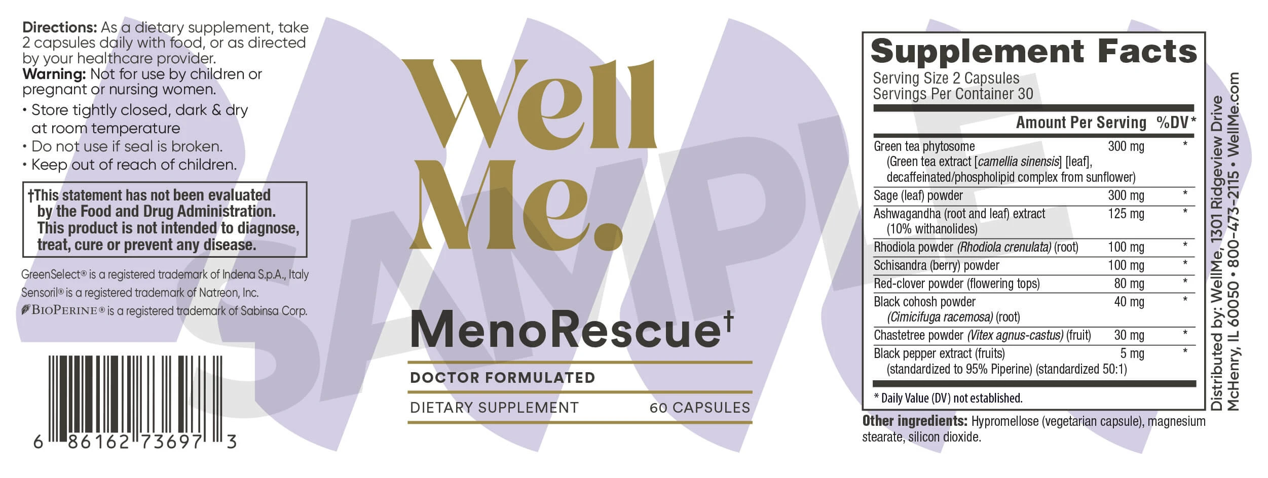 MenoRescue ingredients