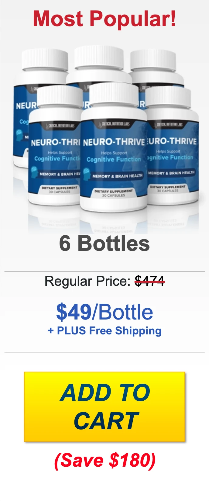 Neuro-Thrive 6 bottles